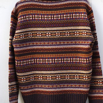 FAIR ISLE RIB NECK JUMPER