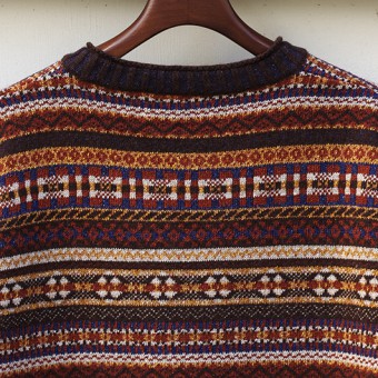 FAIR ISLE RIB NECK JUMPER