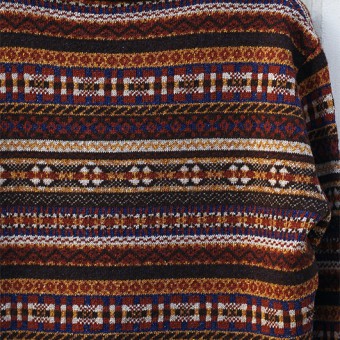 FAIR ISLE RIB NECK JUMPER