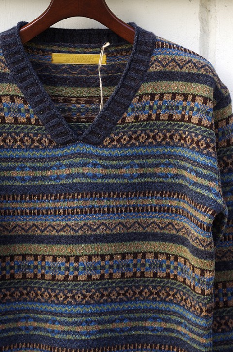 FAIR ISLE RIB NECK JUMPER