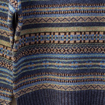 FAIR ISLE RIB NECK JUMPER