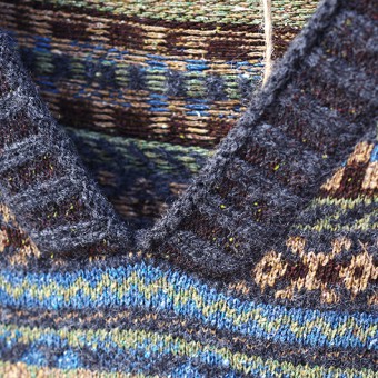 FAIR ISLE RIB NECK JUMPER