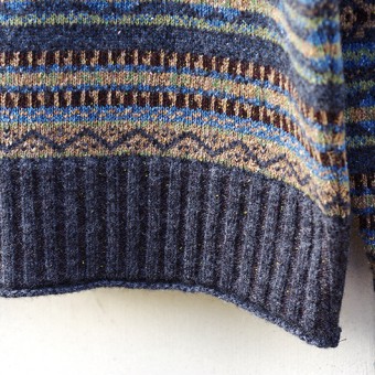 FAIR ISLE RIB NECK JUMPER