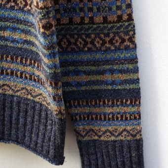 FAIR ISLE RIB NECK JUMPER