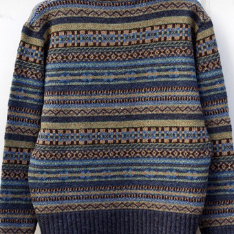 FAIR ISLE RIB NECK JUMPER