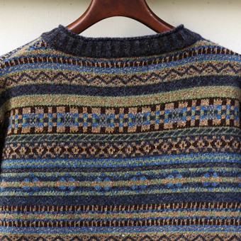 FAIR ISLE RIB NECK JUMPER