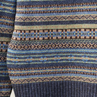 FAIR ISLE RIB NECK JUMPER