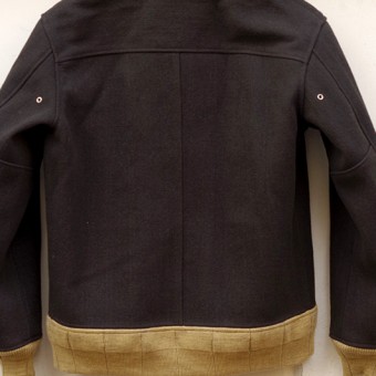 BOTTONED ATHLETHIC JACKET (All Melton)