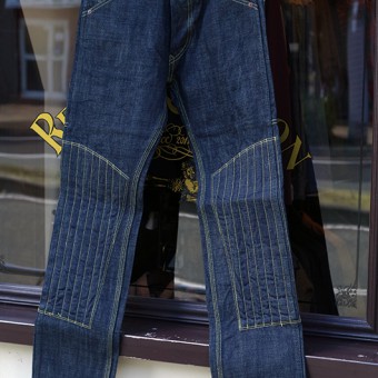 PADDED DENIM PANTS