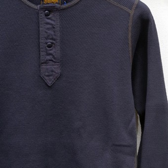 HENLEY NECK THERMAL CUT-SEWN