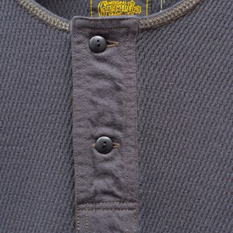 HENLEY NECK THERMAL CUT-SEWN