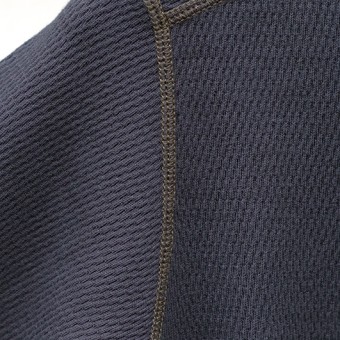 HENLEY NECK THERMAL CUT-SEWN