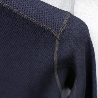 HENLEY NECK THERMAL CUT-SEWN