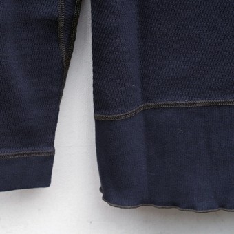 HENLEY NECK THERMAL CUT-SEWN