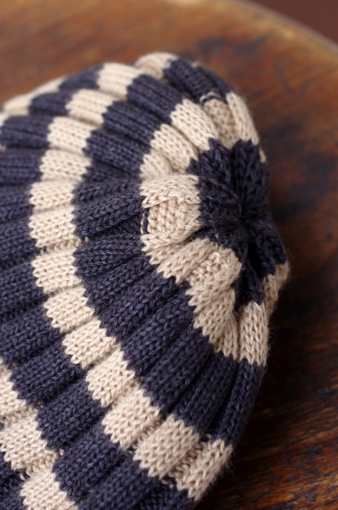 INDIGO BORDER RIB CAP