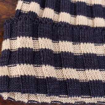 INDIGO BORDER RIB CAP