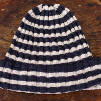 INDIGO BORDER RIB CAP