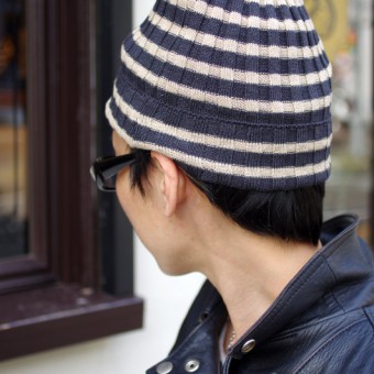 INDIGO BORDER RIB CAP