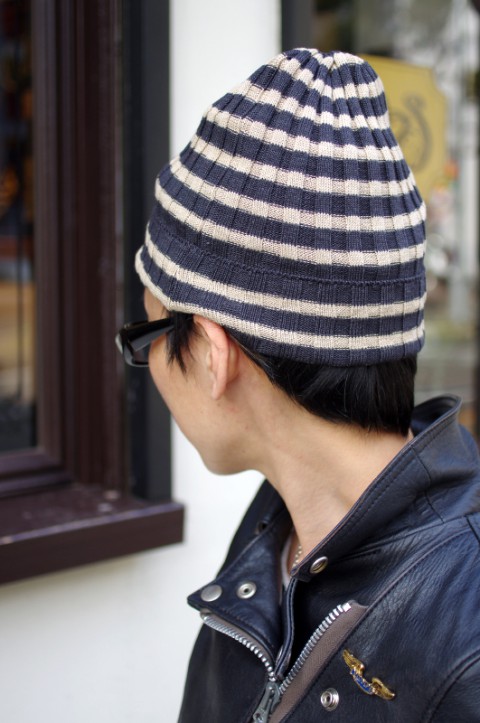 INDIGO BORDER RIB CAP