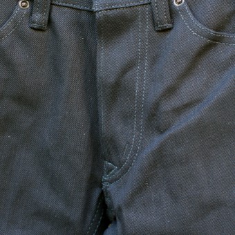 TIGHT-STRAIGHT DENIM PANTS [14oz  BK x BK]