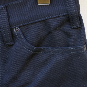 TIGHT-STRAIGHT DENIM PANTS [14oz  BK x BK]