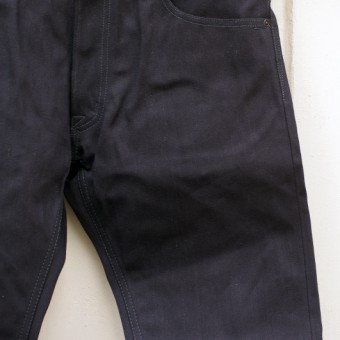 STRAIGHT DENIM PANTS [14oz  BK x BK]