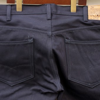 STRAIGHT DENIM PANTS [14oz  BK x BK]