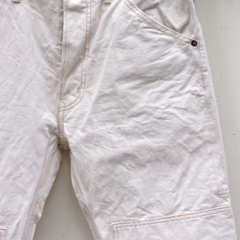 W-KNEE PANTS [WHITE DENIM]