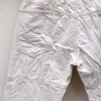 W-KNEE PANTS [WHITE DENIM]