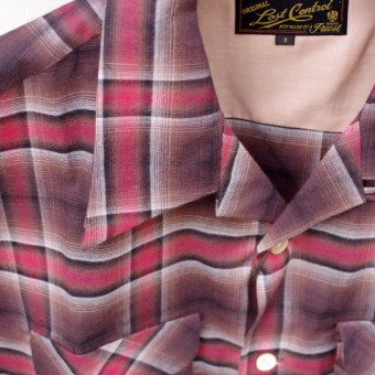 OMBRE PLAID OPEN COLLAR SS SH