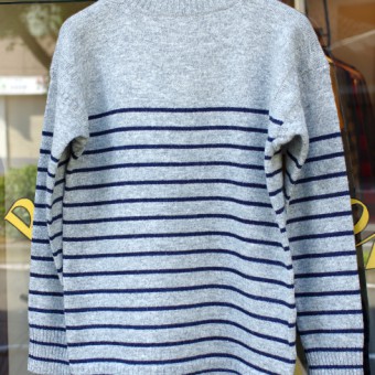 GUERNSEY INDIGO STRIPE JUMPER