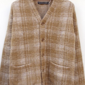 MOHAIR FANCY CHECK CARDIGAN