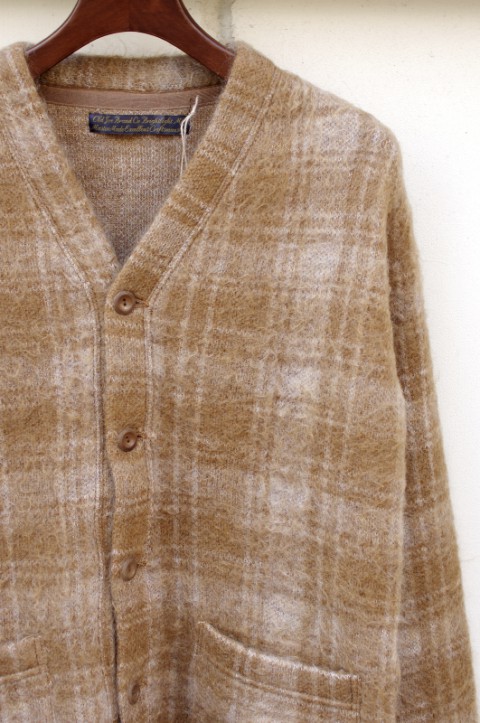 MOHAIR FANCY CHECK CARDIGAN