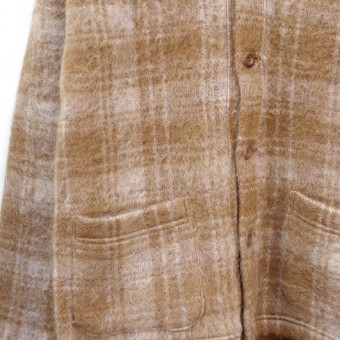 MOHAIR FANCY CHECK CARDIGAN