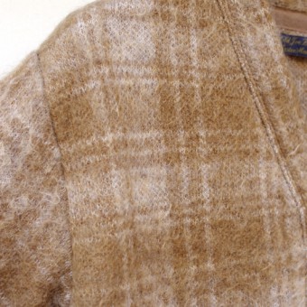 MOHAIR FANCY CHECK CARDIGAN