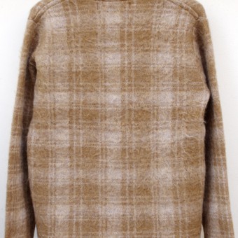 MOHAIR FANCY CHECK CARDIGAN