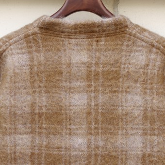 MOHAIR FANCY CHECK CARDIGAN