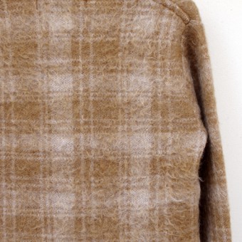 MOHAIR FANCY CHECK CARDIGAN