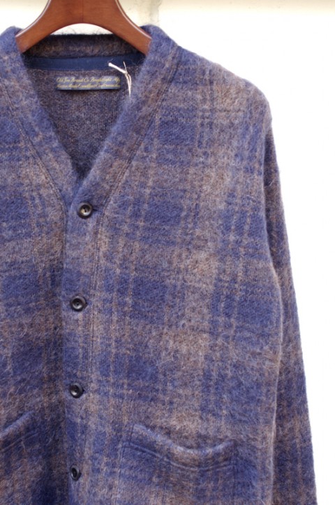 MOHAIR FANCY CHECK CARDIGAN