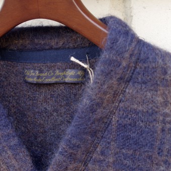 MOHAIR FANCY CHECK CARDIGAN