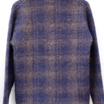 MOHAIR FANCY CHECK CARDIGAN