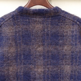 MOHAIR FANCY CHECK CARDIGAN