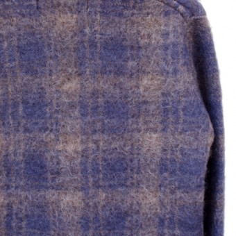 MOHAIR FANCY CHECK CARDIGAN