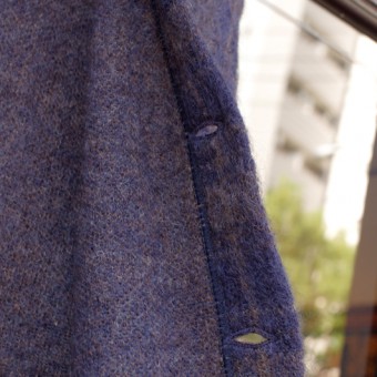 MOHAIR FANCY CHECK CARDIGAN