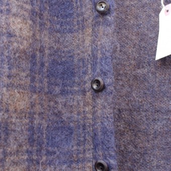 MOHAIR FANCY CHECK CARDIGAN