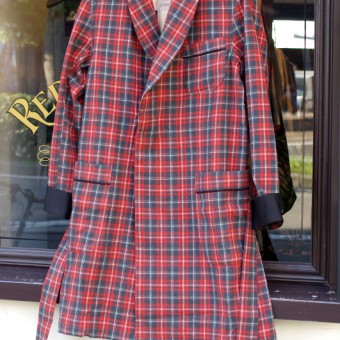 WOOL PLAID ROBE