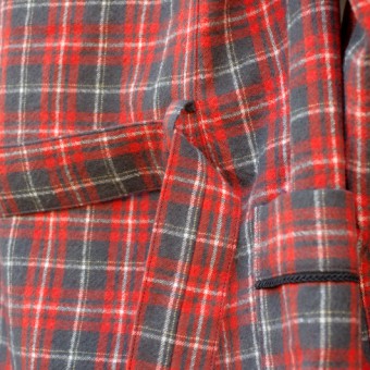 WOOL PLAID ROBE