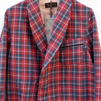 WOOL PLAID ROBE