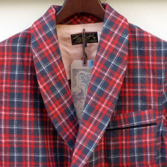 WOOL PLAID ROBE