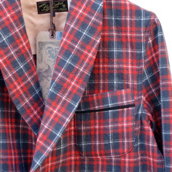 WOOL PLAID ROBE